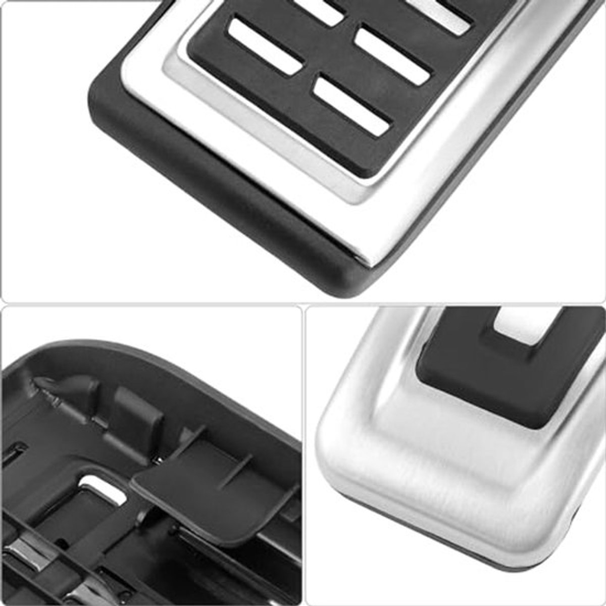 ® Pedalen Roestvrij Stalen Voetsteun Pedalenafdekking Rempedaalkappen, Compatibel met VW Golf 7