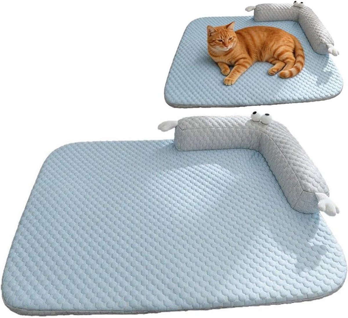 Kattenkoelbed - Koelmat Hond - Zomerse Koelte - Zelfkoelend - 65 x 50 cm - Hemelsblauw