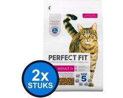 2x Perfect Fit - droog adult zalm 2,8kg - Kattenvoer - 2.8 kg