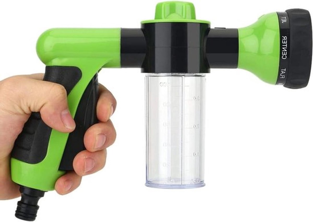 Hogedrukspuit Schuim Waterpistool Reinigingsgereedschap - 6 m Slanguiteindesproeier - Proportionele aanpassing - Auto-Huisreiniging - Groen .