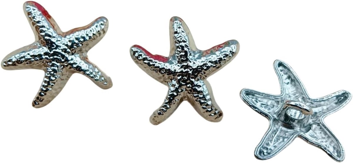 10 Stuks Stervormige Metalen Knopen voor Naaiwerk, Vervangknopen voor Hemden, Creatieve Knopen voor DIY Projecten en Kledingdecoratie