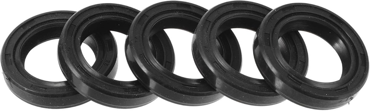 Dubbele Lip Olieafdichting 17x25x5mm met Roterende Veerstalen Afdichtingsring - Hoge Druk Rubber NBR, 5 Stuks voor Betrouwbare Sluiting en Duurzaamheid