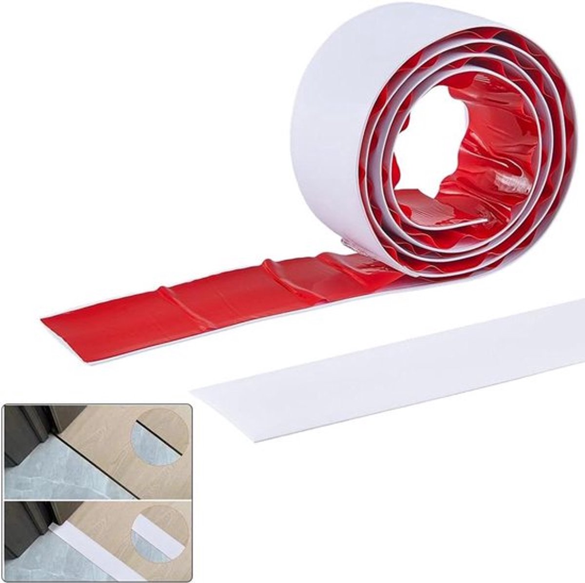 Vloerovergangstrip - PVC randafwerking - 5 cm breed - Laminaatvloer - Zelfklevende afdekst