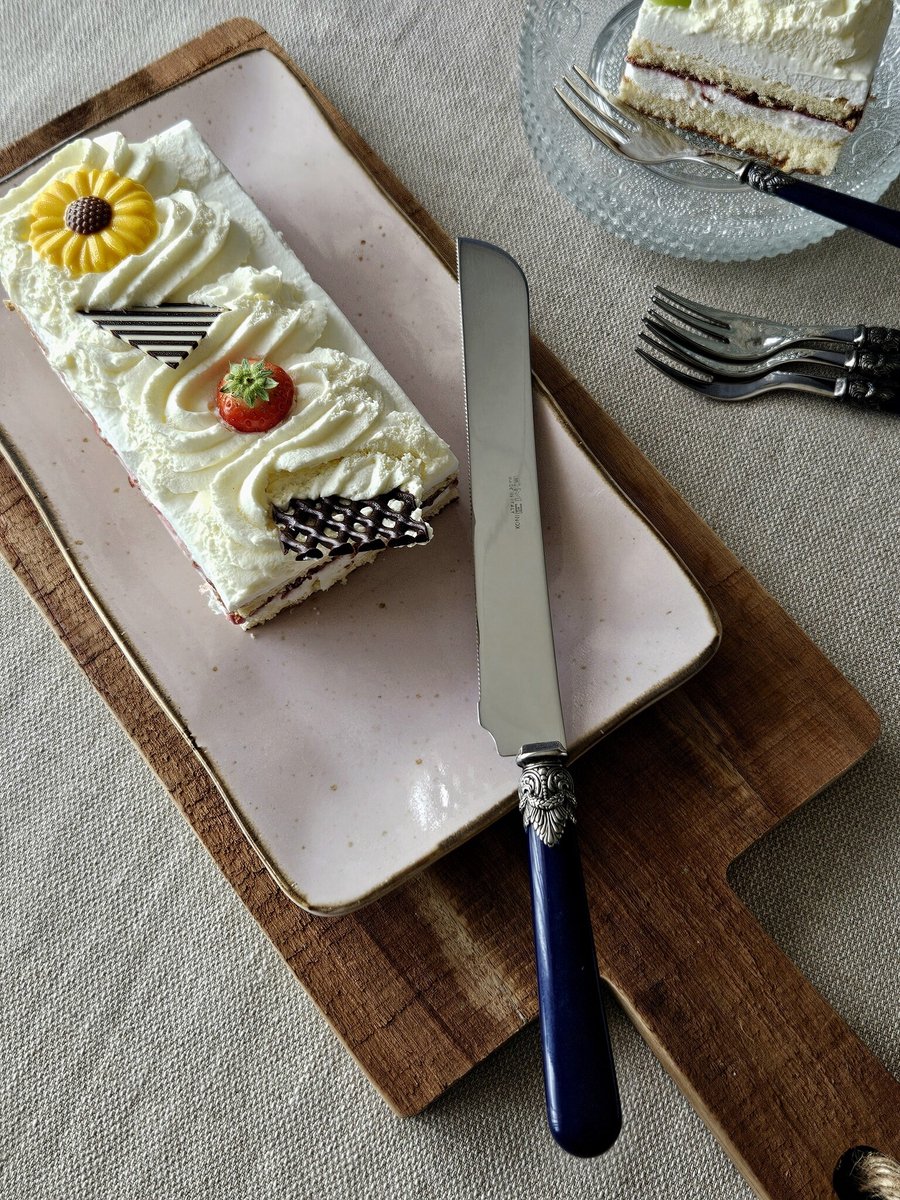 Taartmes, met blauw handvat (mat), EME Napoleon