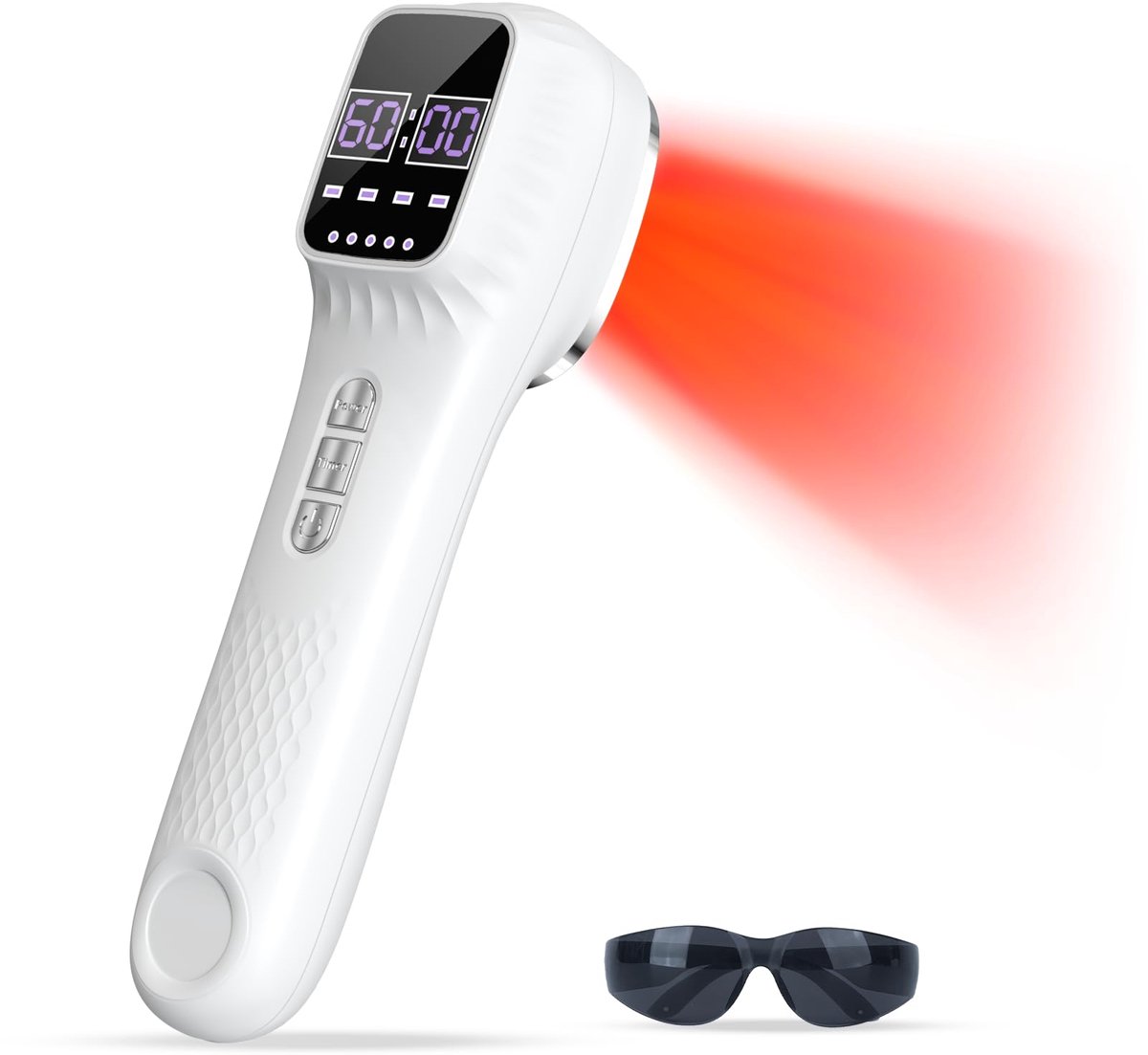 zurabini - Infraroodlamp – Handheld Roodlichttherapie Lamp met 650nm en 808nm LED Technologie – Draagbare Beauty Apparaat voor Lichaamsverzorging, Huidverzorging en Stralende Huid – Draadloze Lichttherapie voor Thuis
