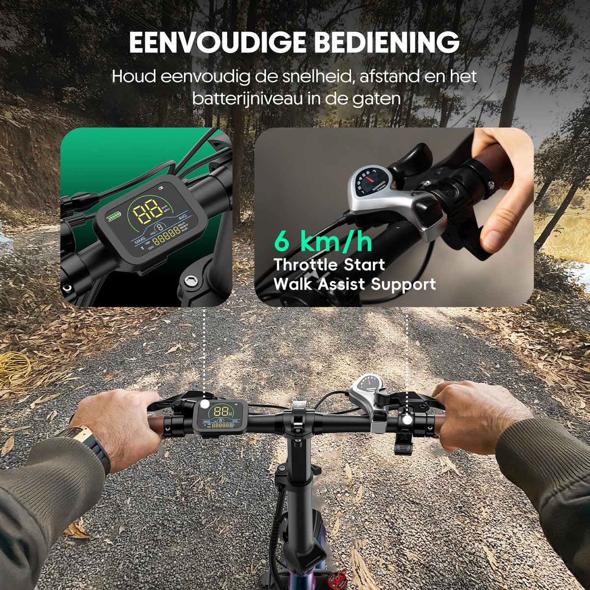 Fafrees F20 Pro Elektrische Fiets - 250W 20 Inch E-bike - 36V 20Ah Accu - Bereik 75-100km - Shimano 7 Versnellingen - Verende Voorvork - Opvouwbaar thumbnail 3