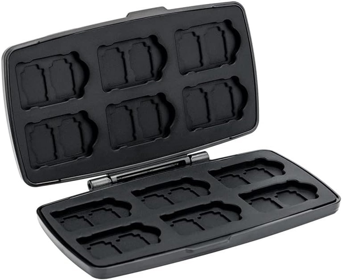 Game Card Case met 36 Slots voor Nintendo Switch - Game Card Houder voor 12 Game Cards en 24 TF Cards (Zwart Patroon)