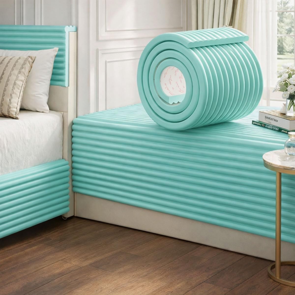 Zelfklevend Wandkussen voor Kinderkamer, 1.2 cm Dikte, Wandbekleding, Decoratie, Geluidisolatie en Bescherming voor Bed