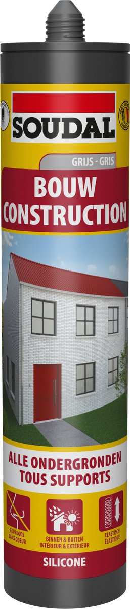 Soudal Bouw silicone grijs