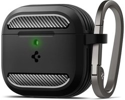 Spigen Rugged Armor Hoesje geschikt voor Apple AirPods 4 (2024) Zwart