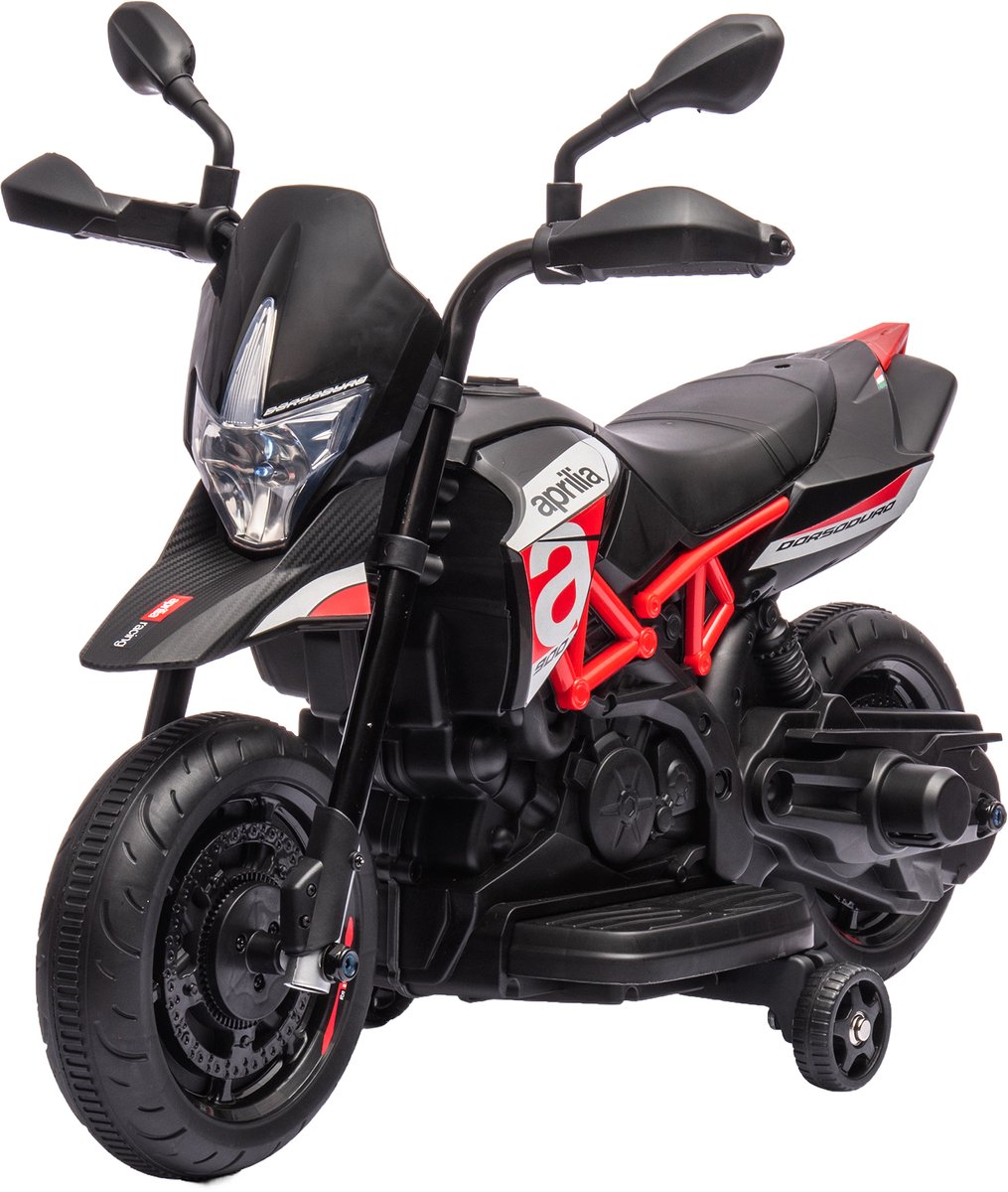 Danky Moto - Elektrische kinderfiets 6V - 3 km/u snelheid, max 20 kg laadvermogen - Antislipbanden en schokdempers - Geschikt voor 3-6 jaar - Rood
