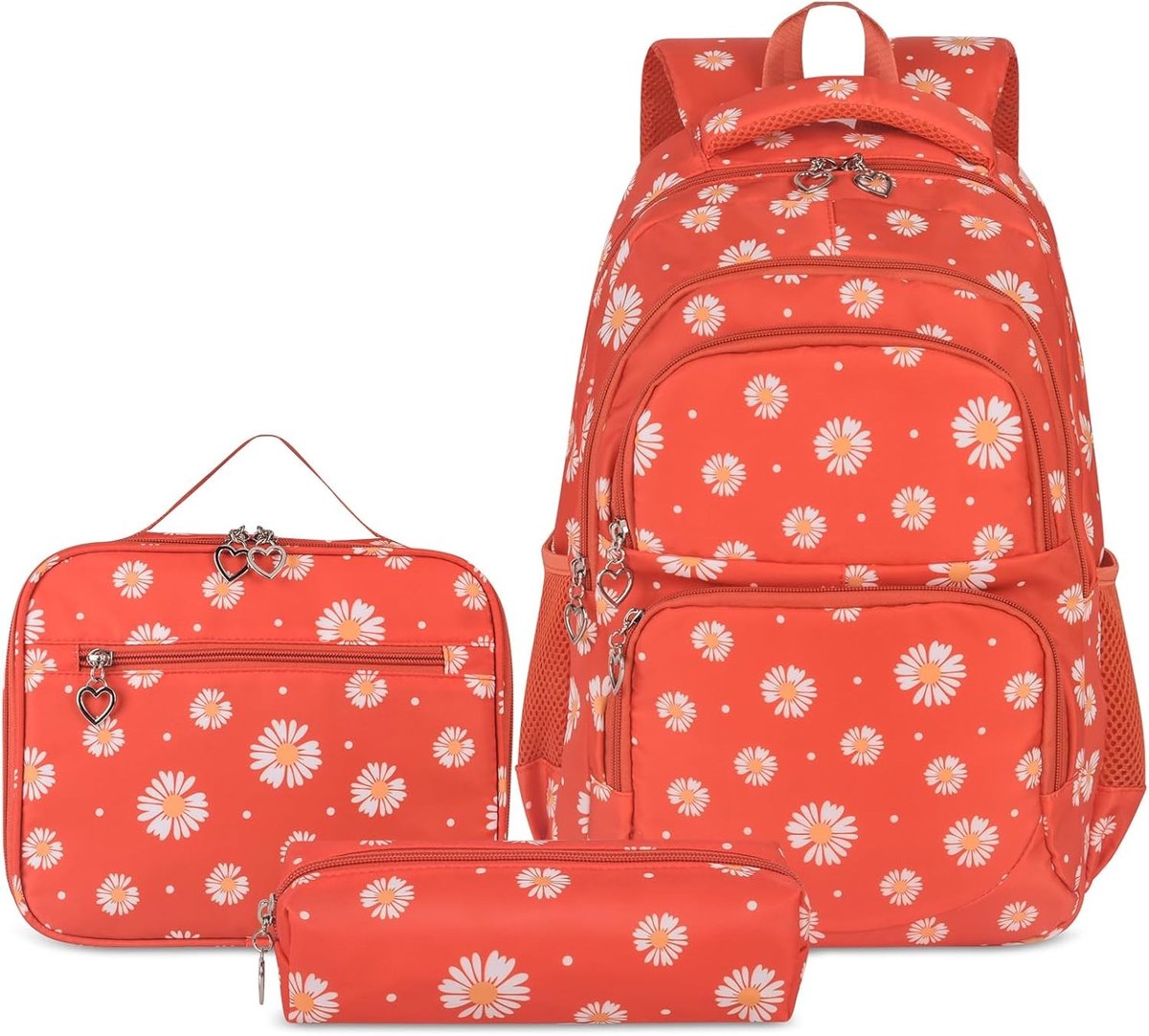 Schoolrugzak Set met Lunchbox en Pennenzak - 3-delige Rugzak voor Jongens en Meisjes, Waterdicht en Lichtgewicht, Ideaal voor Basisschool en Middelbare School