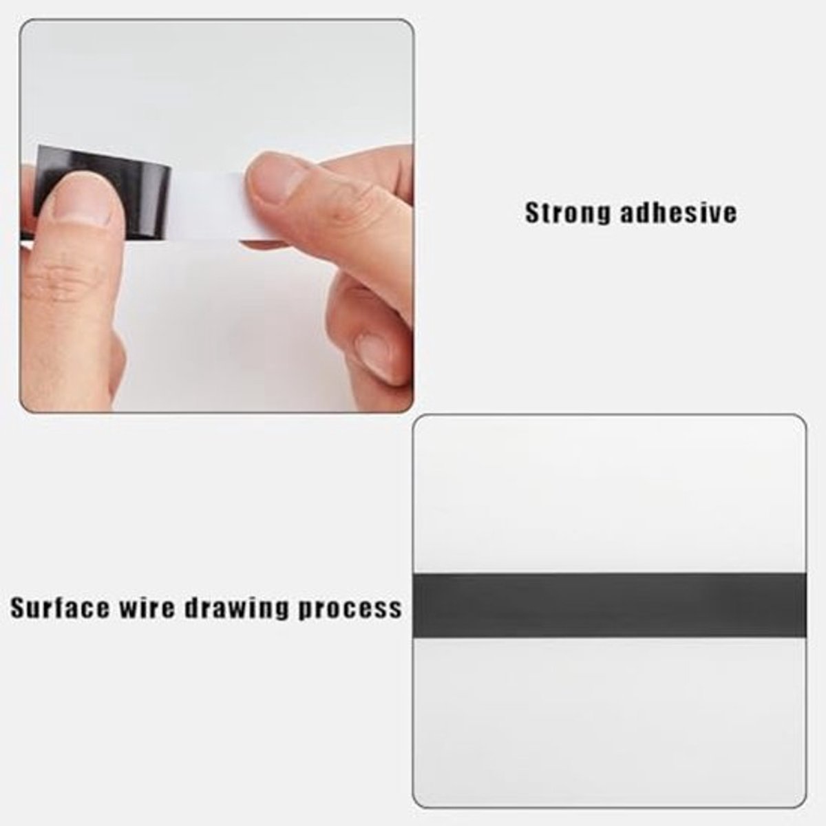 50m x 8mm Zwart Decoratie Tape - Waterdicht - Shiny Polyester Film