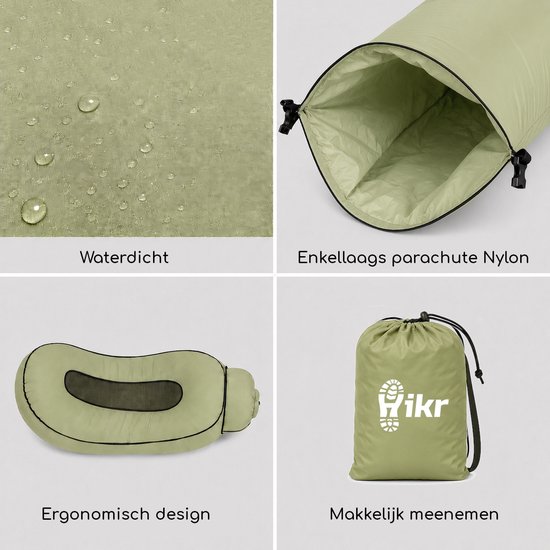 Hikr Air Lounger PRO - Parachute Nylon - Premium Airlounger 150KG - Opblaasbare zitzak zwembad - Lucht zitzak & ligbed outdoor - Luchtzak & ligzak strand van Hikr — afbeelding 3