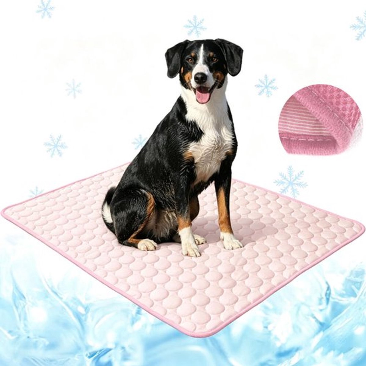 KZQ Zelfkoelende Ijszijde Koelmat 100x70cm Roze voor Honden en Katten – Antislip, Tegen Oververhitting