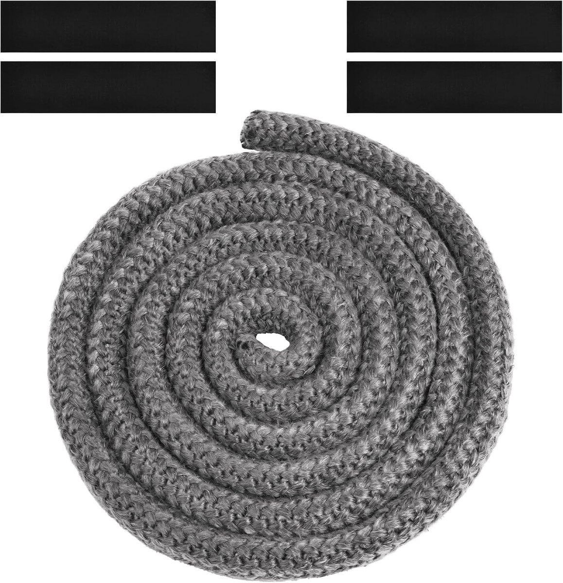 Doorafdichting voor Ovens - Vuurvaste Isolatietape voor Pelletkachels en Haarden - Hoge Temperatuur, Diameter 20 mm x 2.5 m, Grijs
