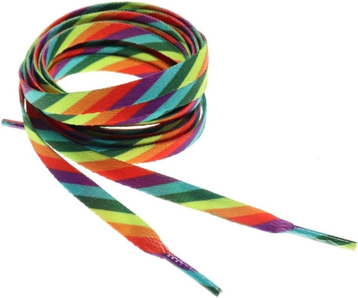 Kleurige Regenboog Veters voor Sneakers, Duurzame Vervangende Veters voor Sport- en Wandelschoenen, Ideaal voor Mannen en Vrouwen