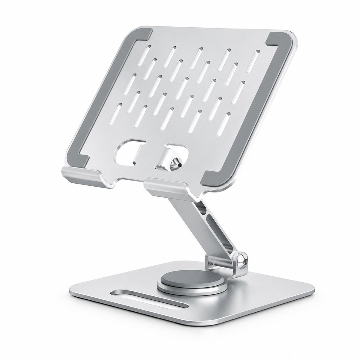 Bobypet Premium Tablethouder - Inklapbare Tablet Standaard - Volledig Metaal - Ergonomische Bureau Houder