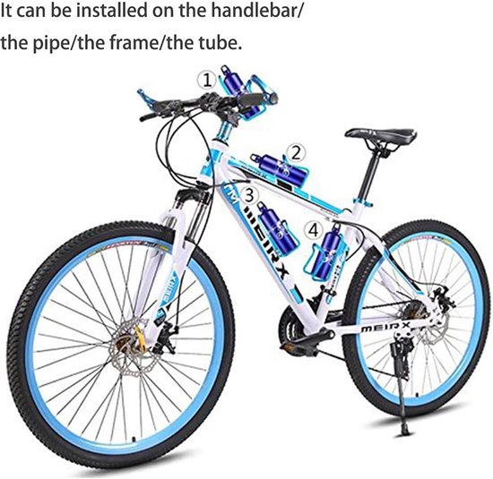Bidonhouder voor de fiets - Bidonhouder voor mountainbike - Bidonhouder - Bidonhouder van aluminiumlegering - 14,5 x 7,5 cm - Lichtgewicht - Eenvoudig te installeren - Montageschroeven niet inbegrepen - Geschikt voor de meeste fietsen - Goud — afbeelding 5