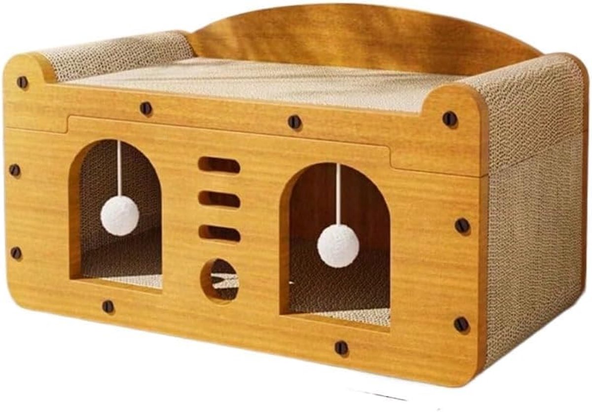 Krabkarton voor Katten - Stevig Karton - Design Krabhuis - 56 x 28 x 32 cm