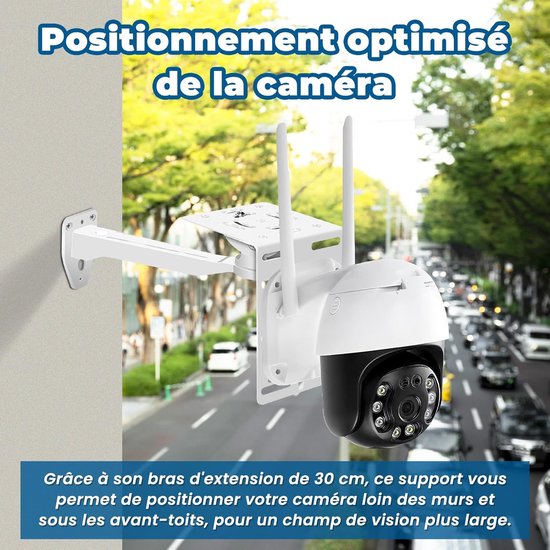 Camera Beugel Muur - 30 cm - Universele Wandbeugel - Metalen Verlengarm - Beveiligingscamera Universeel - Dome Camera Beugel - Ophangsysteem - Camerasteun - Beveiliging — afbeelding 4