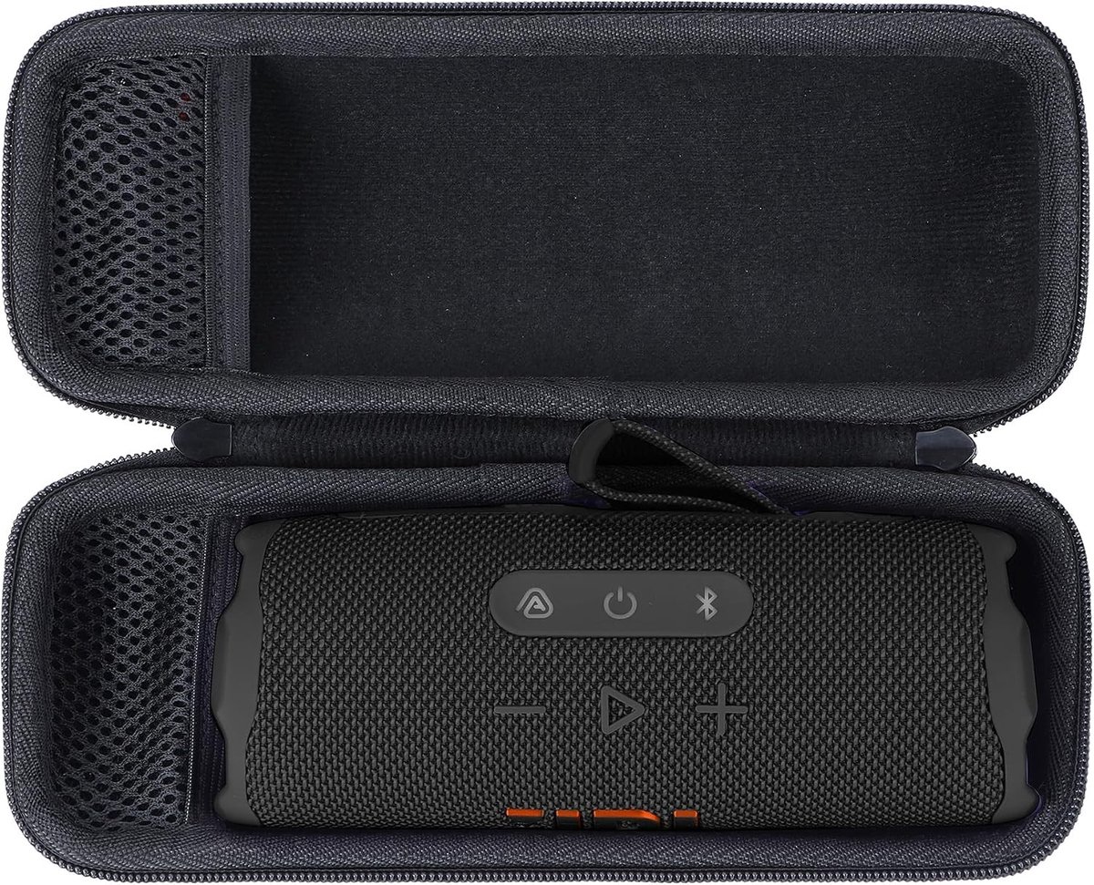 Hard Case voor Waterproof Portable Speaker - Geschikt voor JBL Flip 4, 5, 6, 7 - Draagbare Bescherming met Mesh Vakken en Stevige Huls
