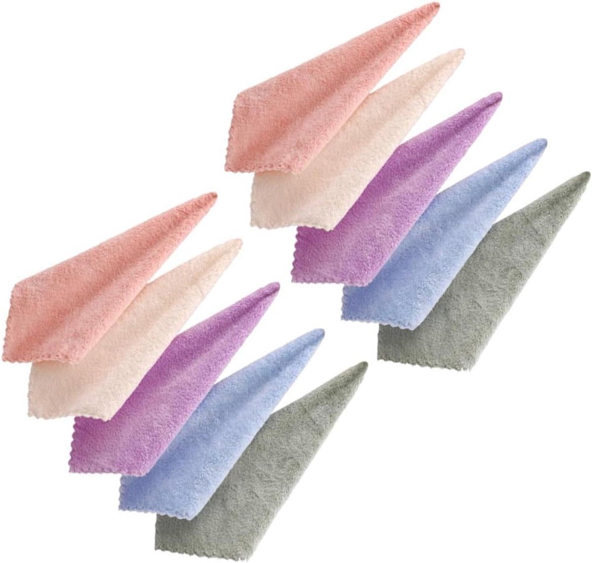 Make-up Washandjes - Gezichtsdoekjes - Gezichtsreiniging - Sneldrogend - 10 Stuks - Gemengd