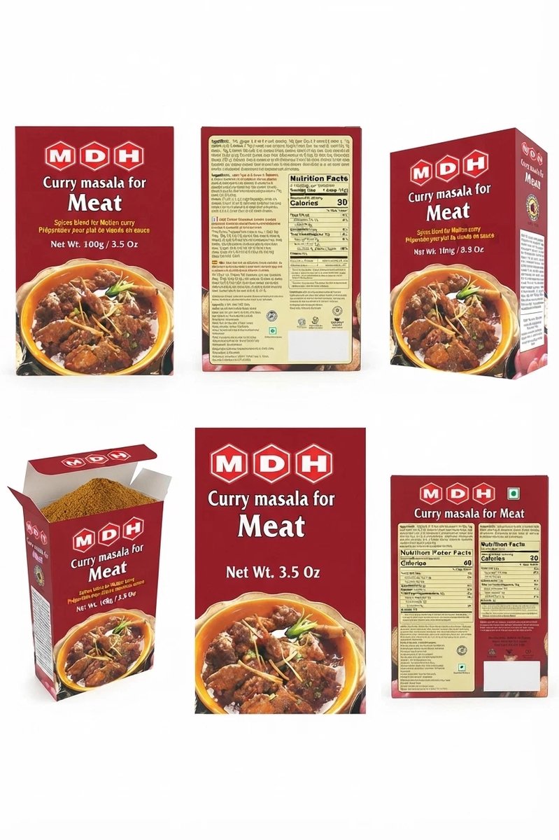 Kip Kruiden Meat Curry Masala Mix voor Butter Chicken - Authentieke Indische Curry - Smaakvolle Kruidenmix voor Vleesgerechten - 100g Met Kajal Sticker