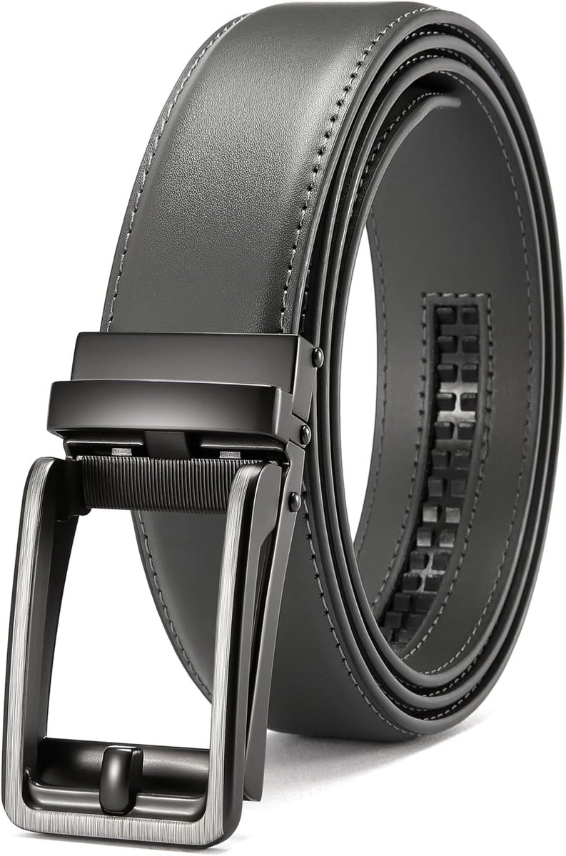 Lederen Herenriem – Automatische Herenriem Leer 35mm voor Pak en Casual – Micro-verstelbare Riem zonder Gaten