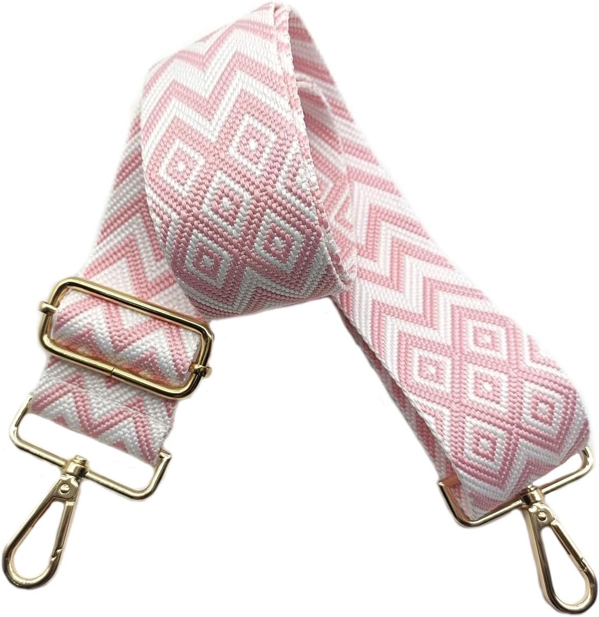 Schouderriem voor tas, 5 cm, brede riem, schoudertas, verstelbaar, schouderriem, verwisselbare handtas met goudkleurige gesp, voor dames, doe-het-zelf, schouderriem, accessoires (roze), 02