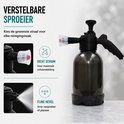 Verstelbare sproeier voor dichte schuimdekking of fijne nevel. Ideaal voor reiniging of planten.