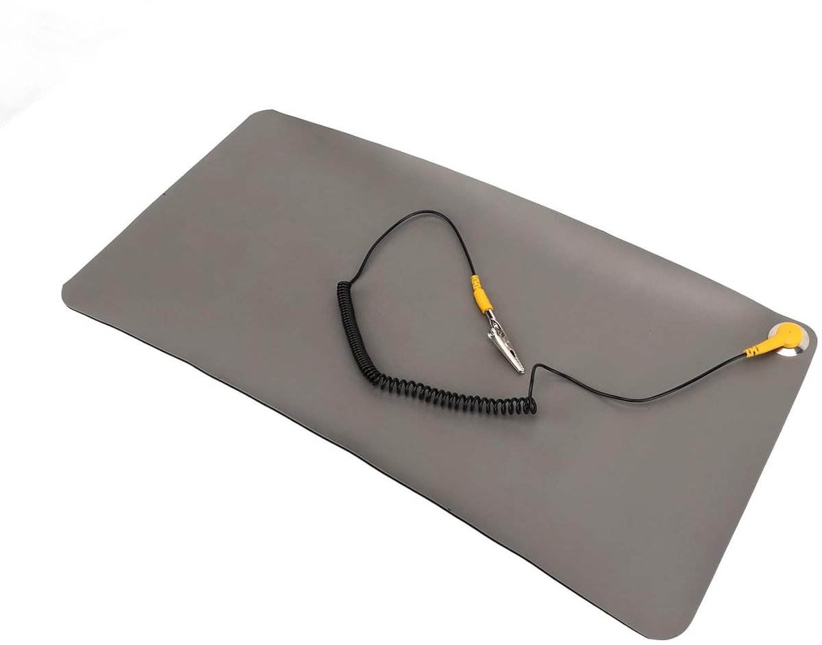 Anti-statische Mat Kit - Rubber ESD Tafelmat met Polsband voor Elektronica Reparatie, 3-laags Ontwerp voor Optimale Bescherming en Veiligheid