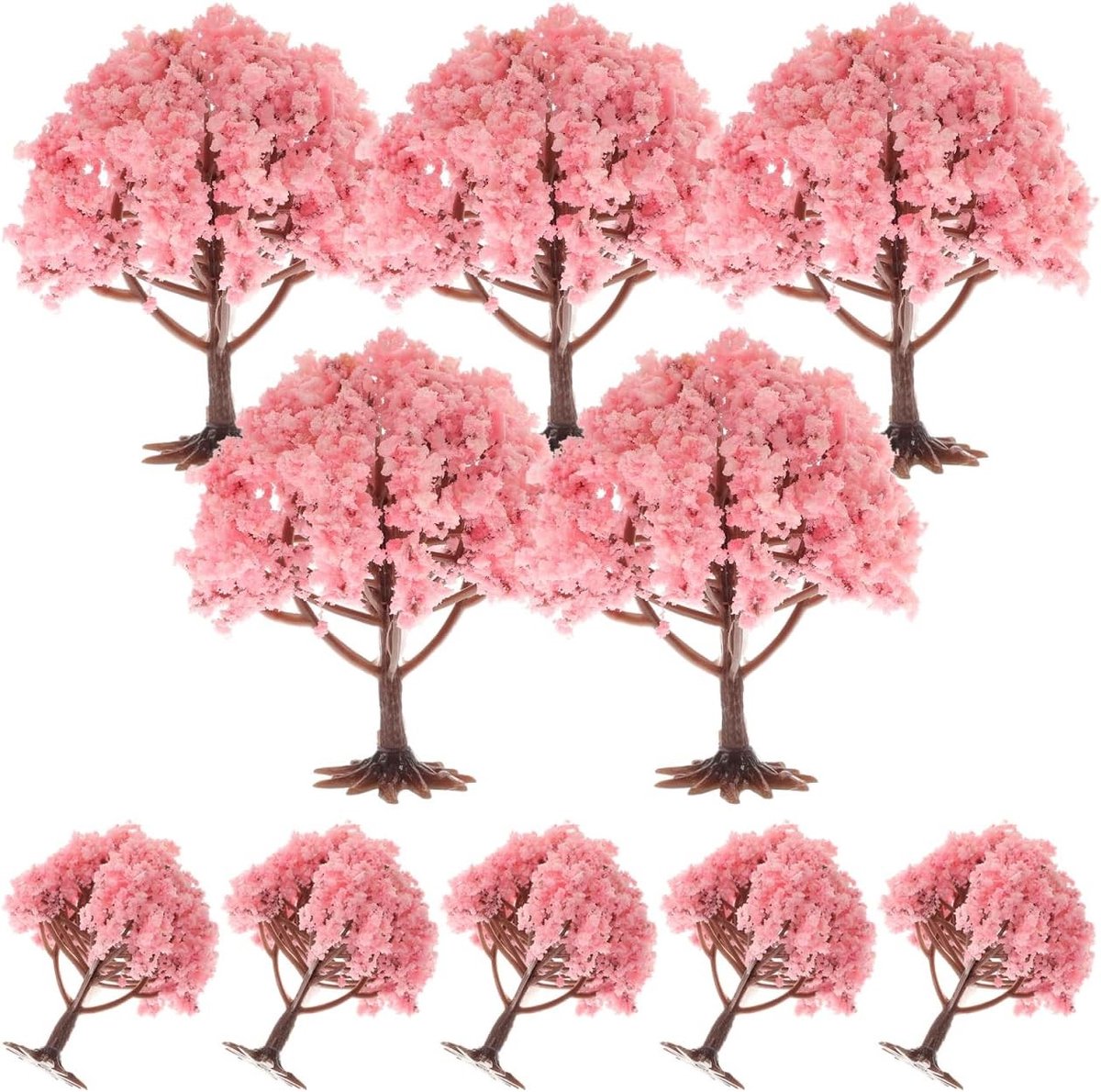 10 Miniatuur Bloem Boom Modellen voor Landschapsarchitectuur - Nepperen Kersenbloesem Bomen voor DIY Sandtable en Handgemaakte Model Decoratie