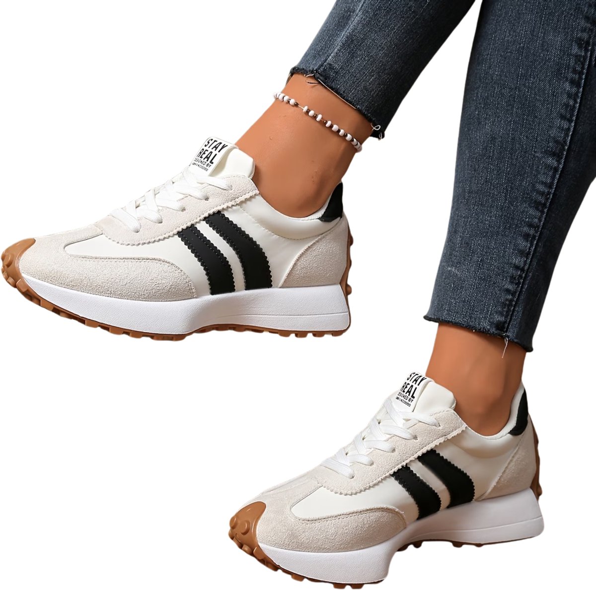 Currero Schoenen Dames Sneakers Comfortabel Slippers Casual Volwassenen 40.5 Beige