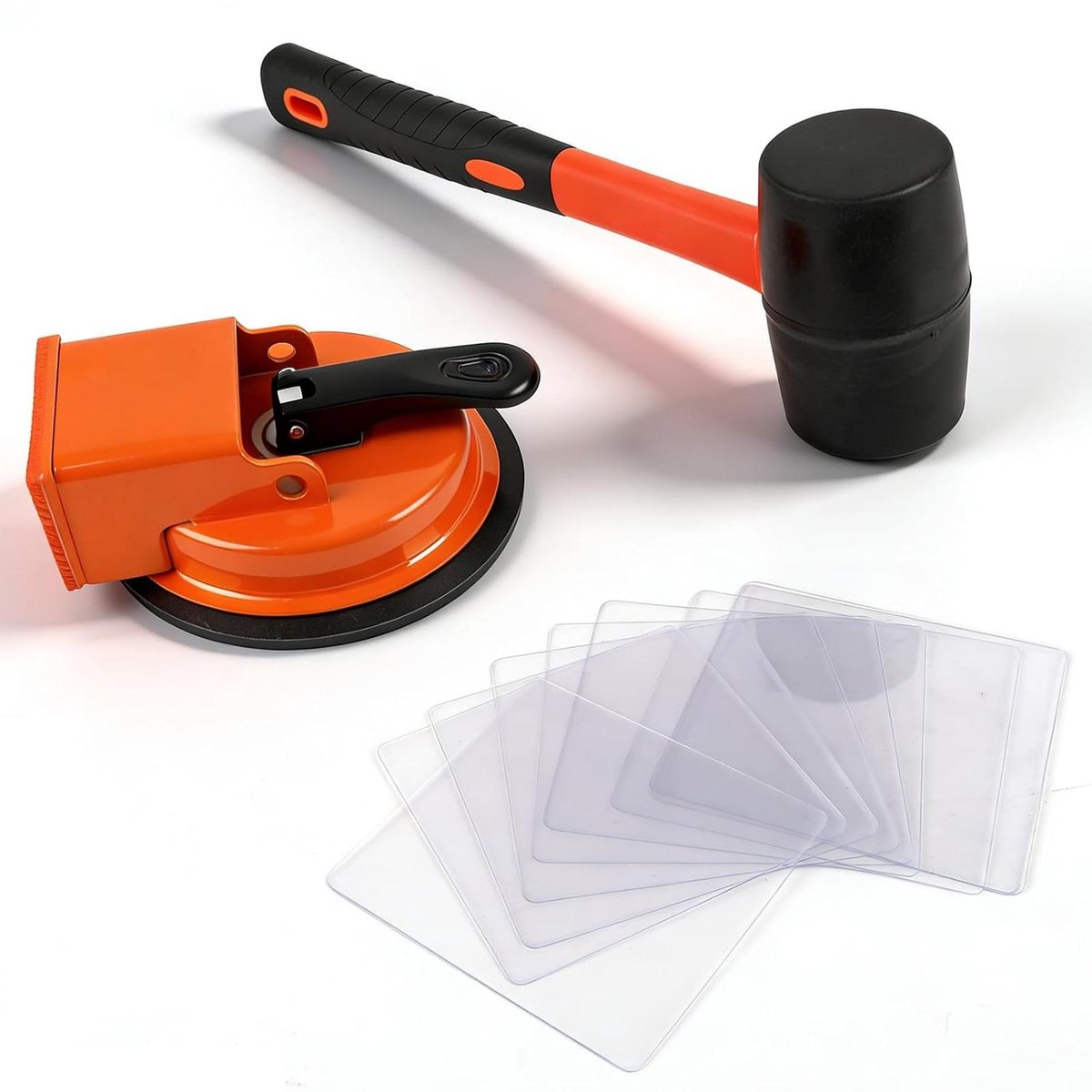 Vloergatfixator - Voegenlifter - Vloeren Repareren - Inclusief Kleefpads - 10 Stuks - Zwart
