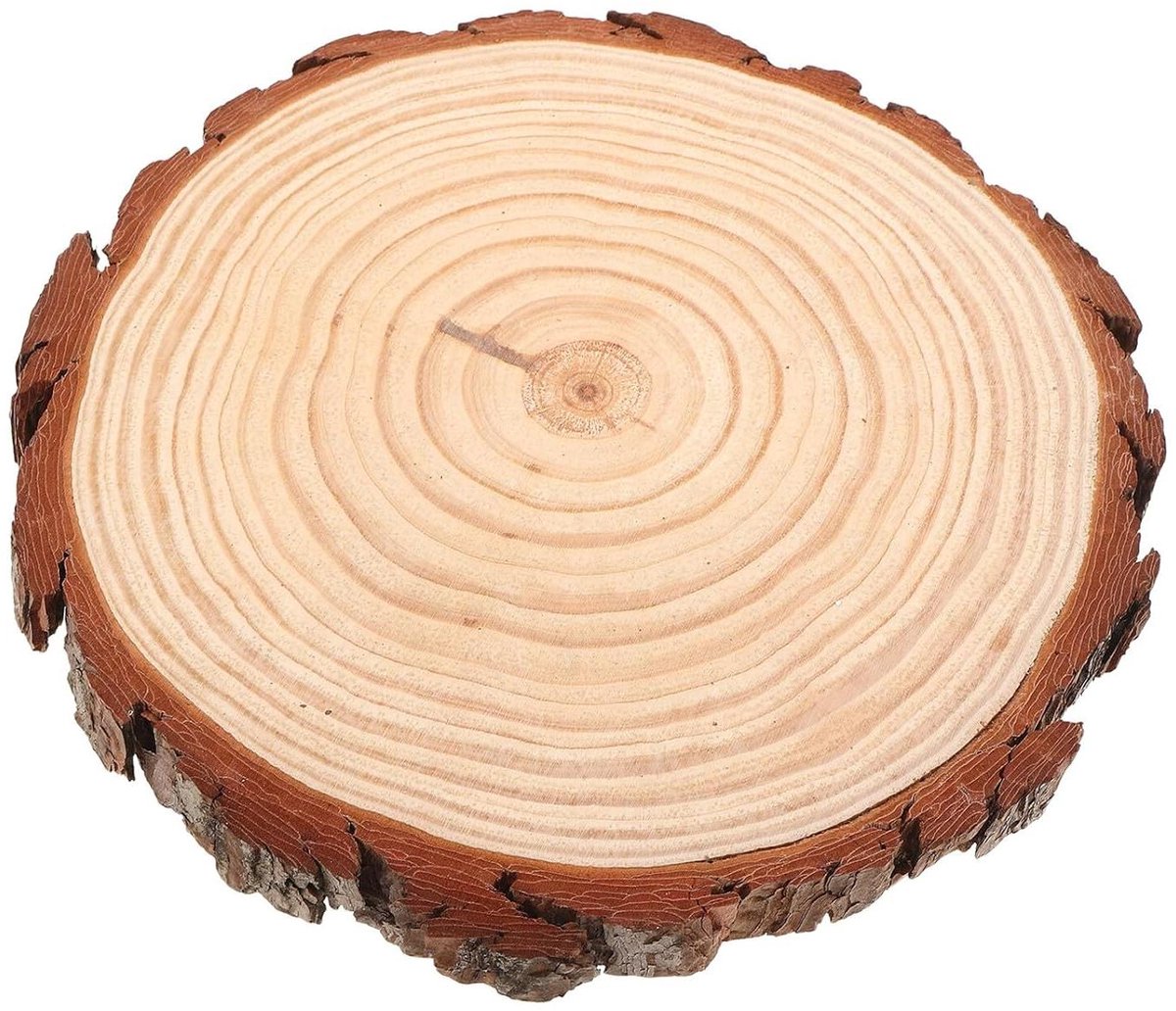 Houten Tuinpadsteen - Stapsteen Plank - Tuinpad Aanleggen - Antislip Oppervlak - 27 x 26 x 2 cm - Beige