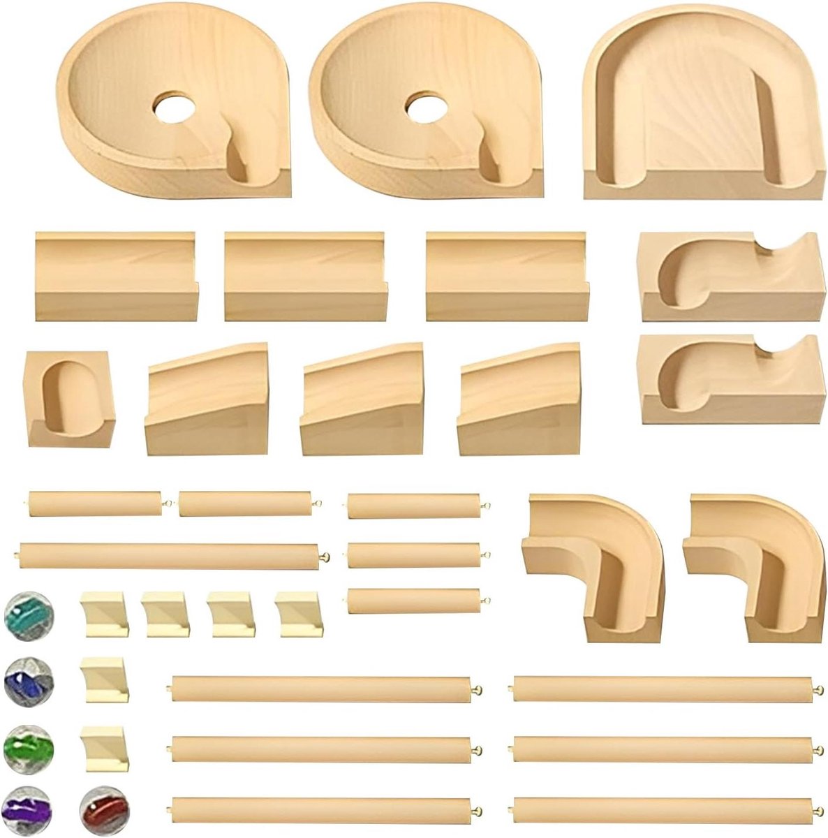Sensorisch Speelgoed - Knikkerbaan Bouwset - Intellectuele Groei - Modulaire Creativiteit - 20 x 15 x 16.5 cm - Niet gespecificeerd