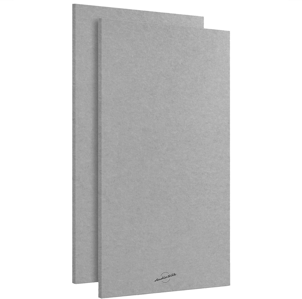 SnelShoppen - AudioSilk Akoestische Panelen 2-Pack Groot 116 x 58 cm Midden Grijs Geluidsabsorberend Voor Thuis Kantoor Studio