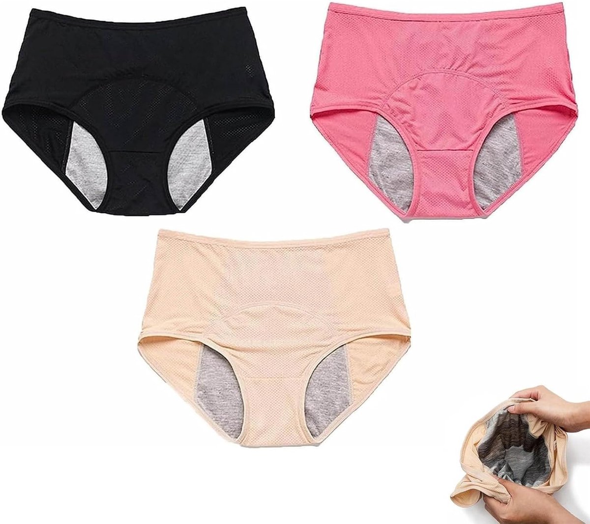 Wear Incontinentieslip voor dames, Drywear, slip, incontinentie, incontinentie-broek, droogwear, lekvrij ondergoed, herbruikbaar, katoenen broekje