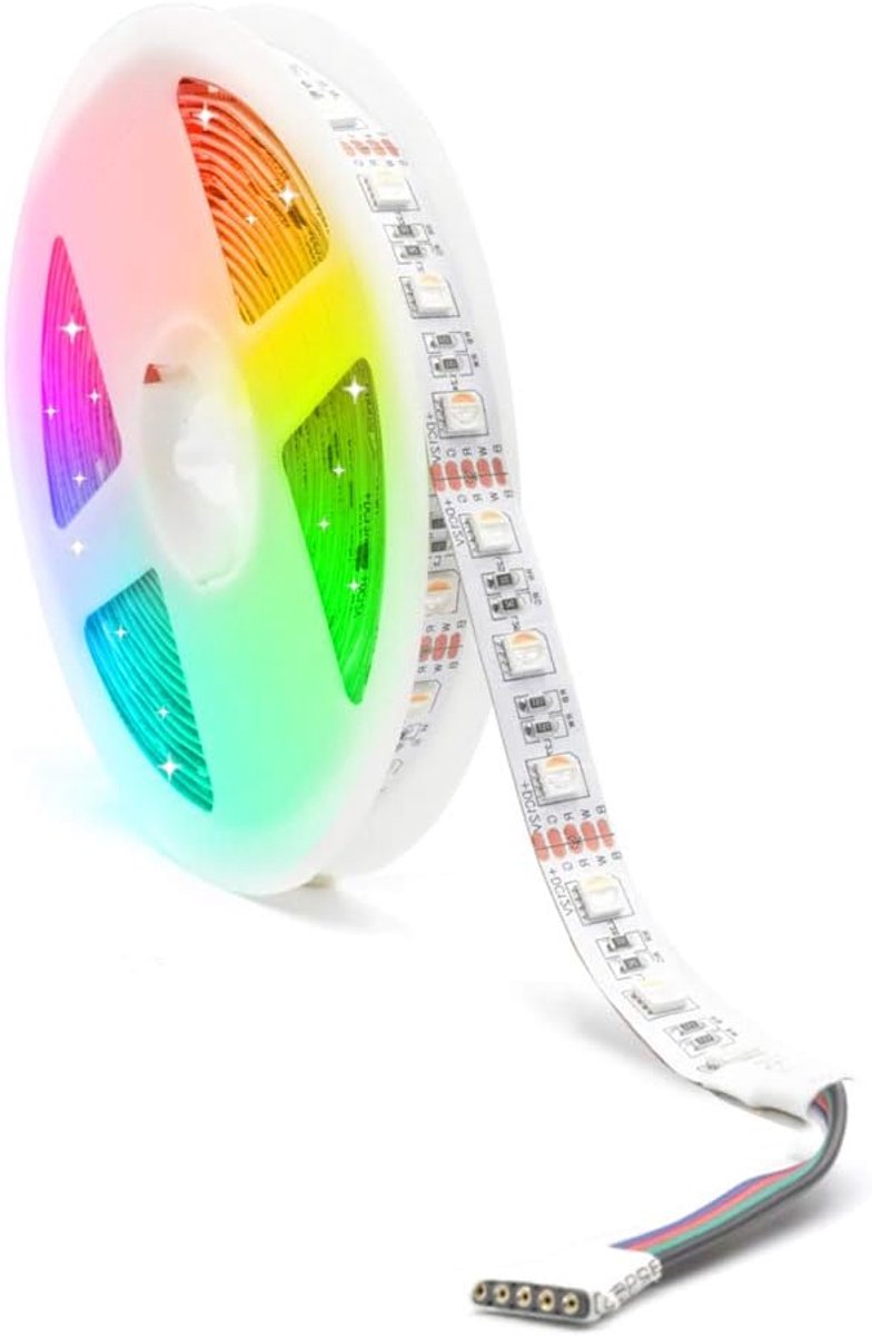 RGBWW led-lichtlijst,12V,5050SMD 300 leds,RGB＋warm wit,4-in-1 Ledstrip,Eenvoudige installatie,Decoratieve verlichting, trappenlicht,enkele strook licht