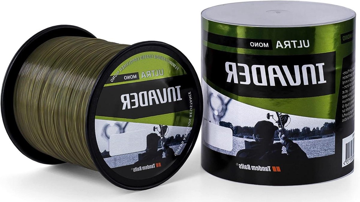 Vislijn Ultra Mono - Nylon Koord - Karper Vissen - Extreem Slijtvast - 1200 m / 0.30 mm - Olijfgroen