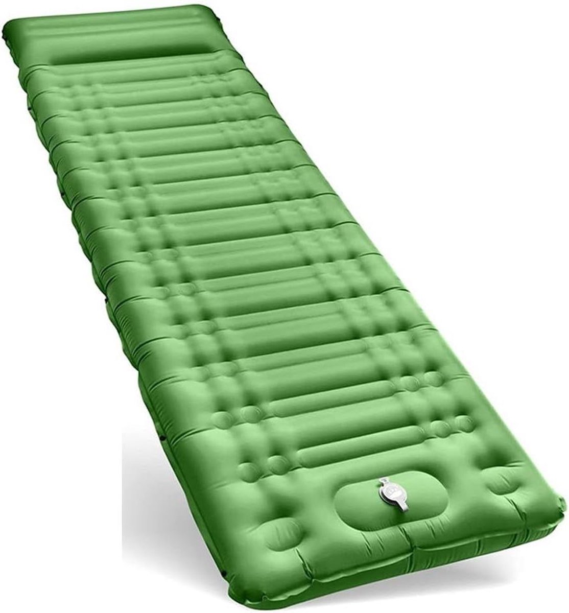 Kampeerbed - Slaapmat Kampeerluchtbed - Buiten Slapen - Ingebouwde Voetpomp - 12 cm dik - Groen