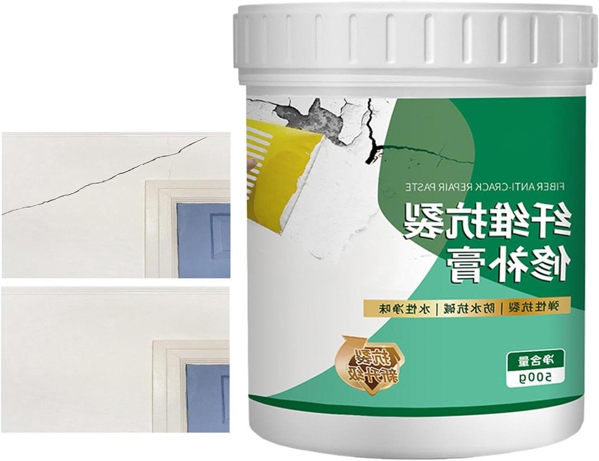 Gipsplaat Patch - Muur Reparatiepasta - Gaten Herstellen - Langdurig Scheurvast - 500 g - Wit