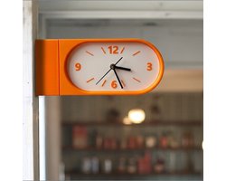 Top 10 moderne en retro wandklokken 2026: Dubbelzijdige retro wand- en tafelklok oranje 28 cm