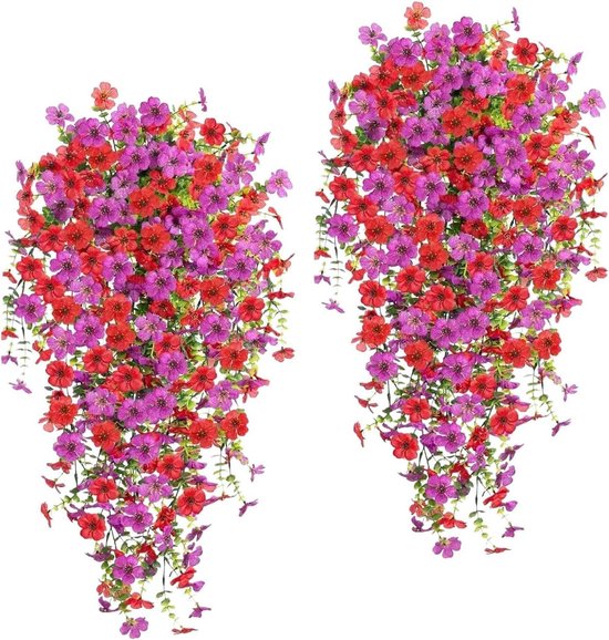 Kunstorchideeën - Nep bloemen - Woondecoratie - UV-bescherming - 75 cm - Paars