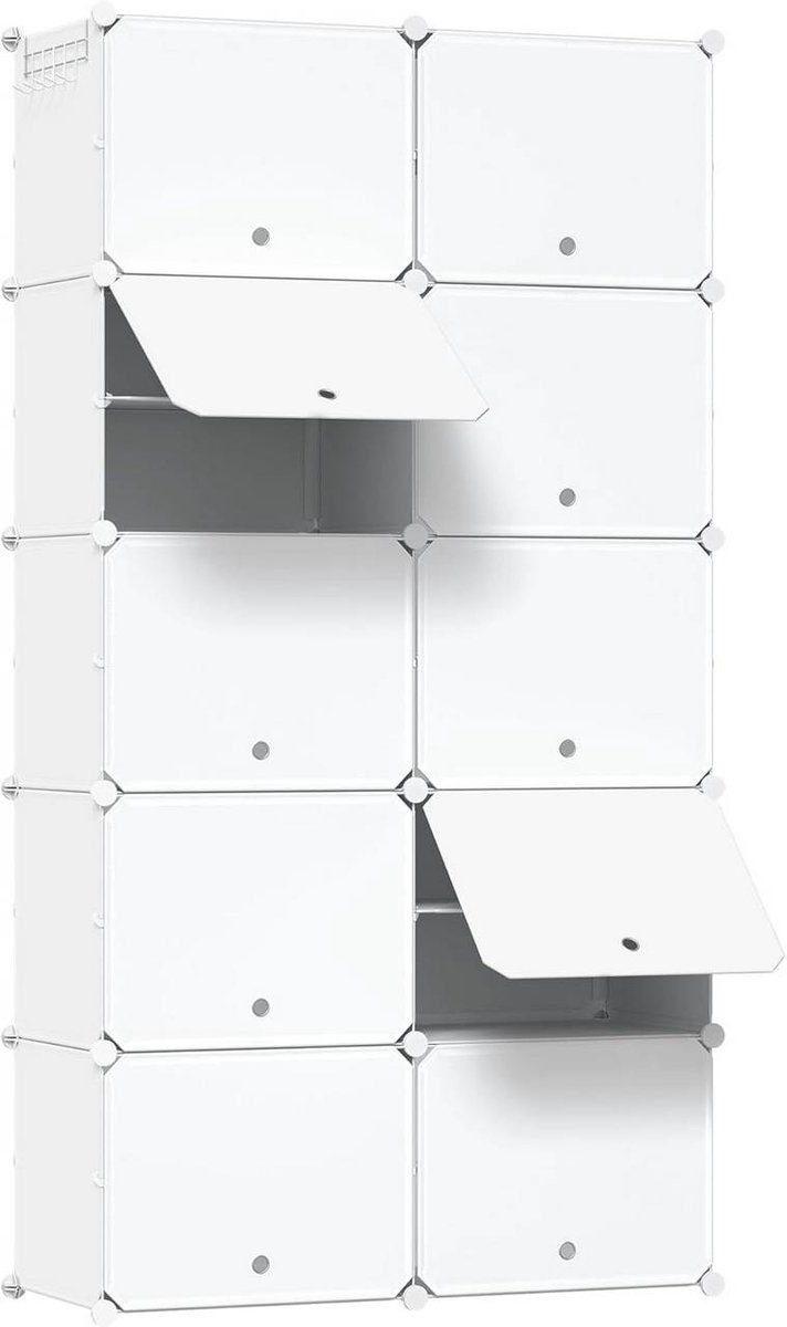 SureDeal® - Schoenrek - Vakken - Schoenenopberger - Paar schoenen - 35x35x45 cm - Wit