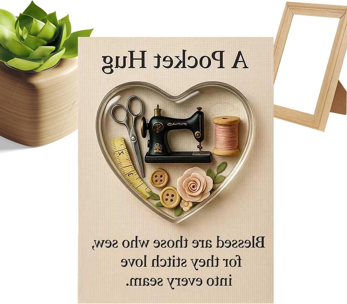 Emotie Pocket Kaart - Hart Verzameling Kaart - Relaties Versterken - 3D Hart Ontwerp - 6 x 6 cm