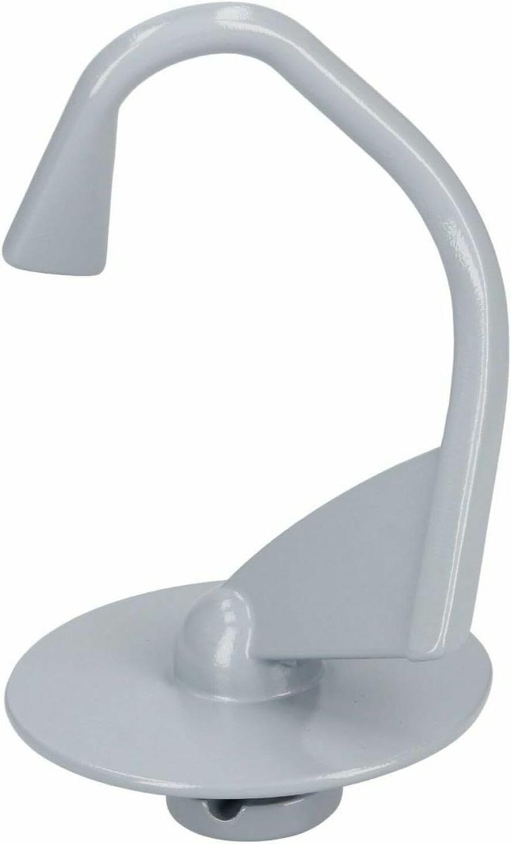 Deeg Haak - Mixer Accessoire - Brood Bakken - Roestvrij Staal - 16 cm - Zilver