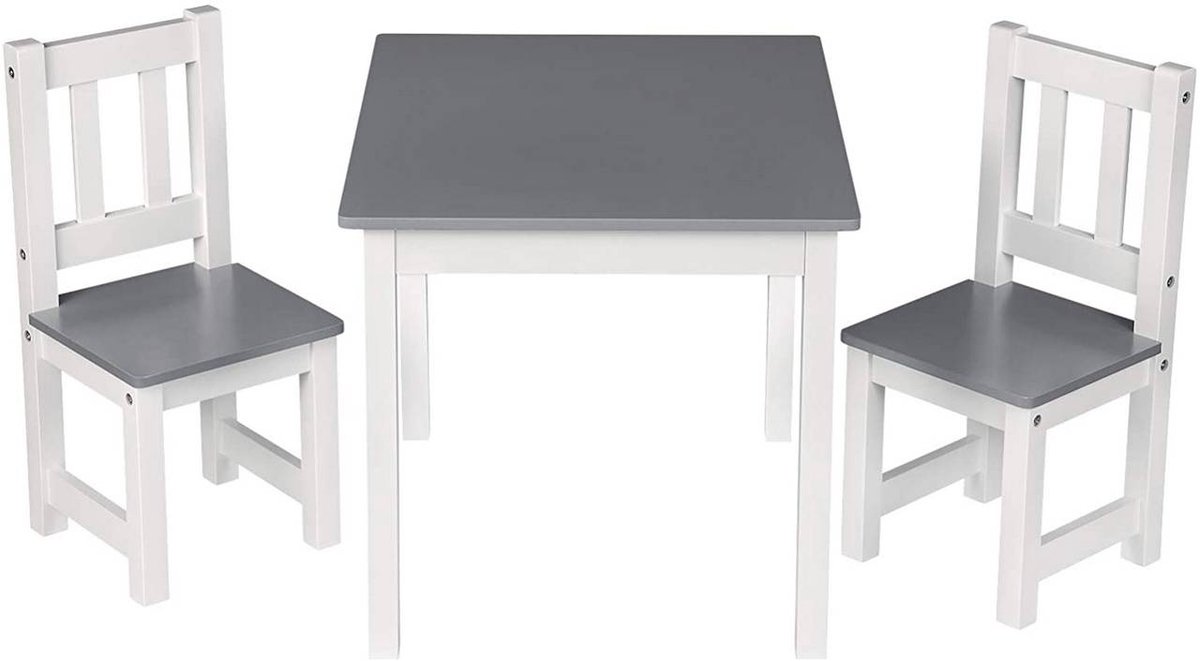 SureDeal® - Kinderzitgroep - Kindertafel - Stoelen - 60x50x48,5 cm - Wit