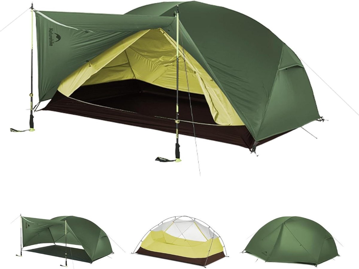 Kampeertent - Koepeltent - Outdoor avontuur - Waterdicht ontwerp - 3 personen - Bosgroen